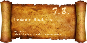 Taubner Beatrix névjegykártya