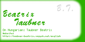 beatrix taubner business card